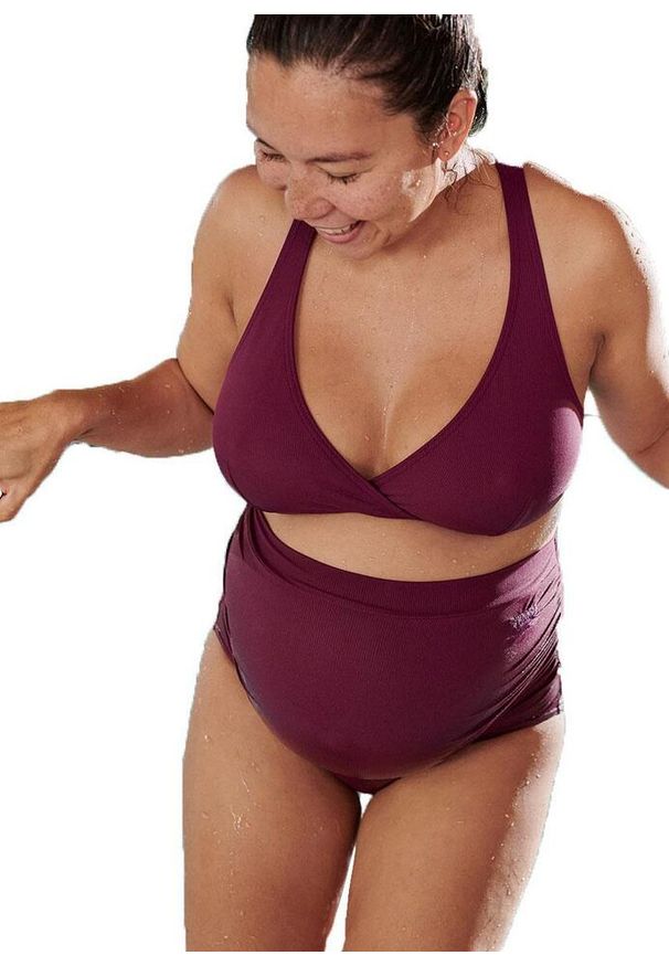 Bikini Ciążowe Speedo Z Wysokim Stanem - Jagodowe – Rozmiar XS. Stan: podwyższony. Kolekcja: moda ciążowa. Kolor: fioletowy