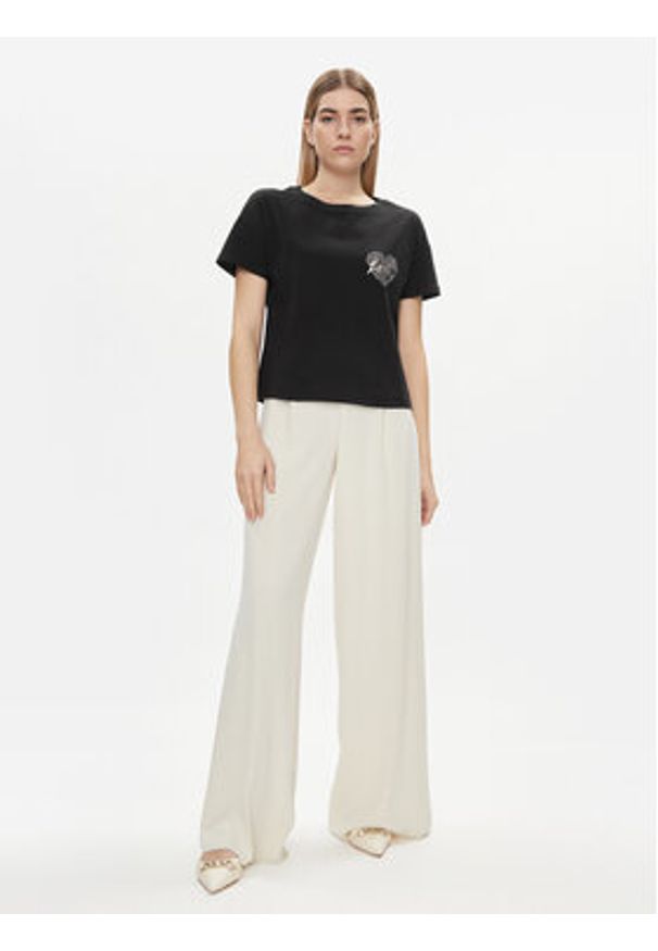 Liu Jo T-Shirt VA4156 JS923 Czarny Relaxed Fit. Kolor: czarny. Materiał: bawełna