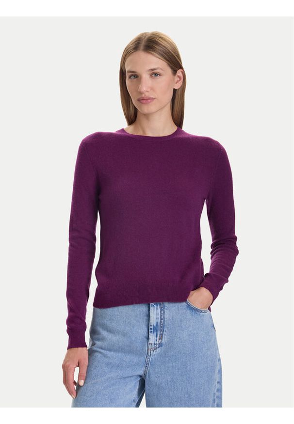 United Colors of Benetton - United Colors Of Benetton Sweter 1002D1K01 Fioletowy Regular Fit. Kolor: fioletowy. Materiał: wełna