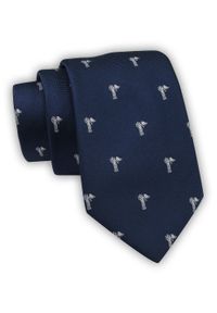 Krawat Alties (7 cm) - Znaki Zodiaku: PANNA. Kolor: niebieski. Materiał: tkanina. Styl: elegancki, wizytowy