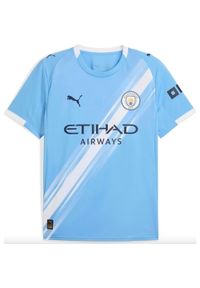 Puma - Koszulka domowa dla dzieci Manchester City 2025/26. Kolor: niebieski. Sport: piłka nożna