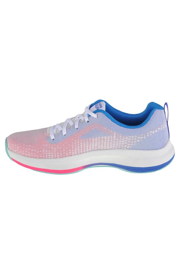 skechers - Buty do biegania damskie, Skechers Go Run Pulse - Get Moving. Zapięcie: sznurówki. Kolor: biały, wielokolorowy, różowy. Materiał: materiał, tkanina. Szerokość cholewki: normalna. Sport: bieganie