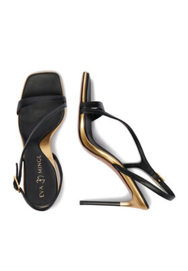 Eva Minge Sandały ROSEMARY-LT1520-2 Czarny. Kolor: czarny. Materiał: skóra