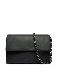 Calvin Klein Jeans Torebka Micro Mono Ew Flap25 Pu K60K611947 Czarny. Kolor: czarny. Materiał: skórzane