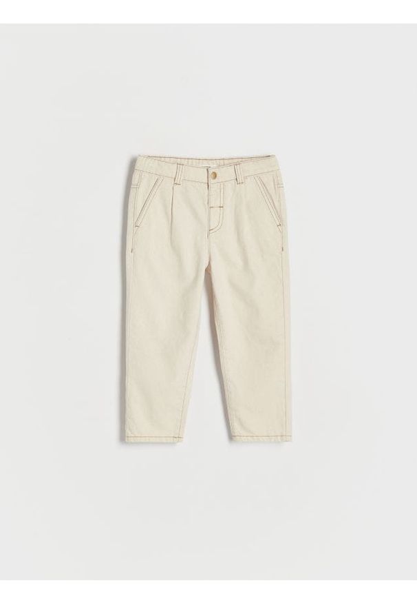 Reserved - Spodnie chino - złamana biel. Materiał: bawełna