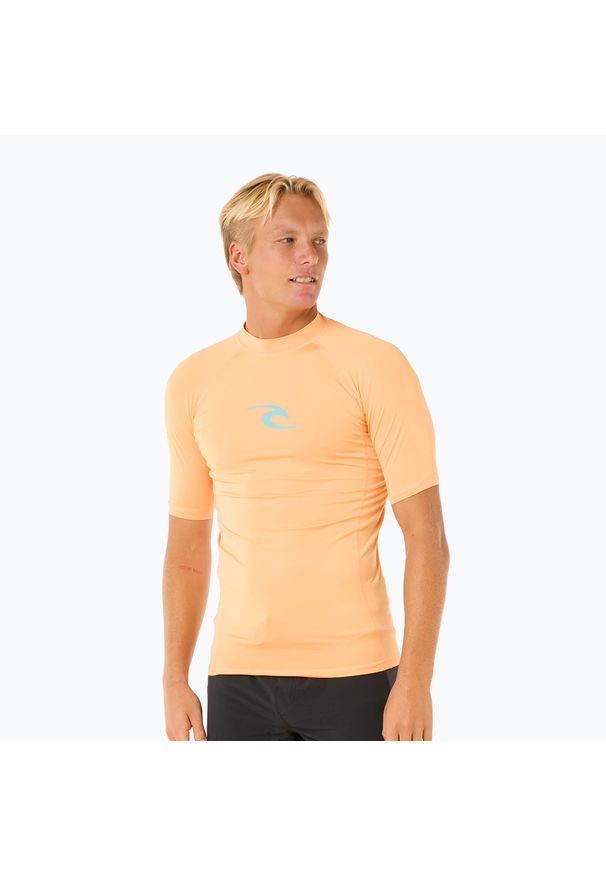 RIPCURL - Koszulka do pływania męska Rip Curl Waves UPF Performance. Kolor: pomarańczowy