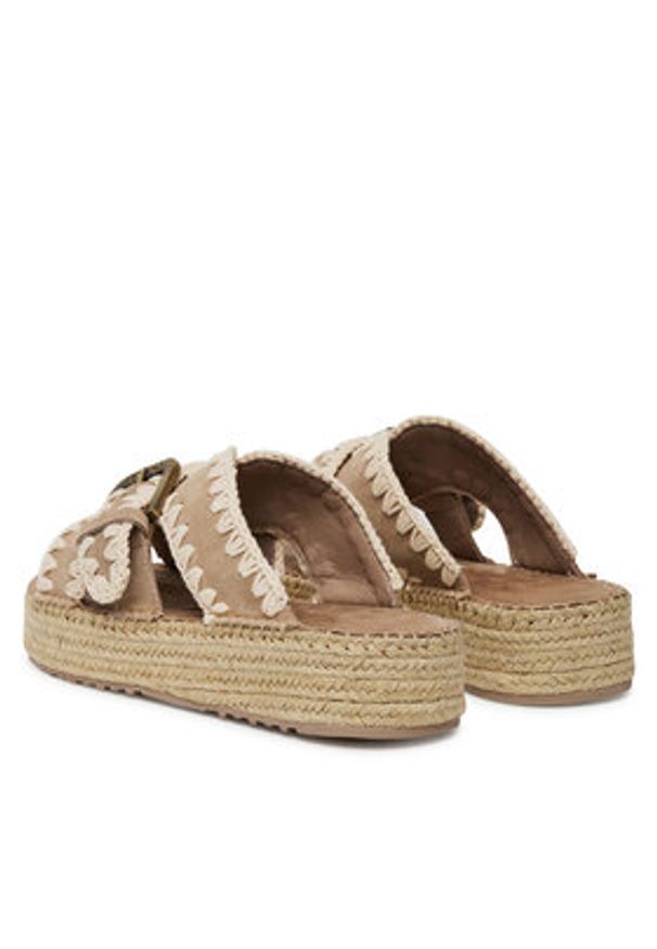 Mou Espadryle Jute sandal MU.SW641003A Różowy. Kolor: różowy. Materiał: zamsz, skóra
