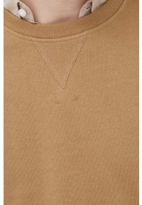 Selected Homme bluza bawełniana męska kolor brązowy gładka. Okazja: na co dzień. Kolor: brązowy. Materiał: bawełna. Wzór: gładki. Styl: casual #4