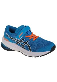 Buty Asics GT-1000 11 Ps Jr 1014A238-421 niebieskie. Zapięcie: rzepy. Kolor: niebieski. Materiał: materiał, syntetyk. Szerokość cholewki: normalna