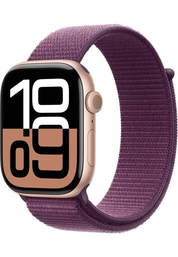 APPLE - Smartwatch Apple Watch 10 GPS + Cellular 46mm Rose Gold Alu Sport Loop Fioletowy (MWY83ET/A). Rodzaj zegarka: smartwatch. Kolor: fioletowy. Styl: sportowy