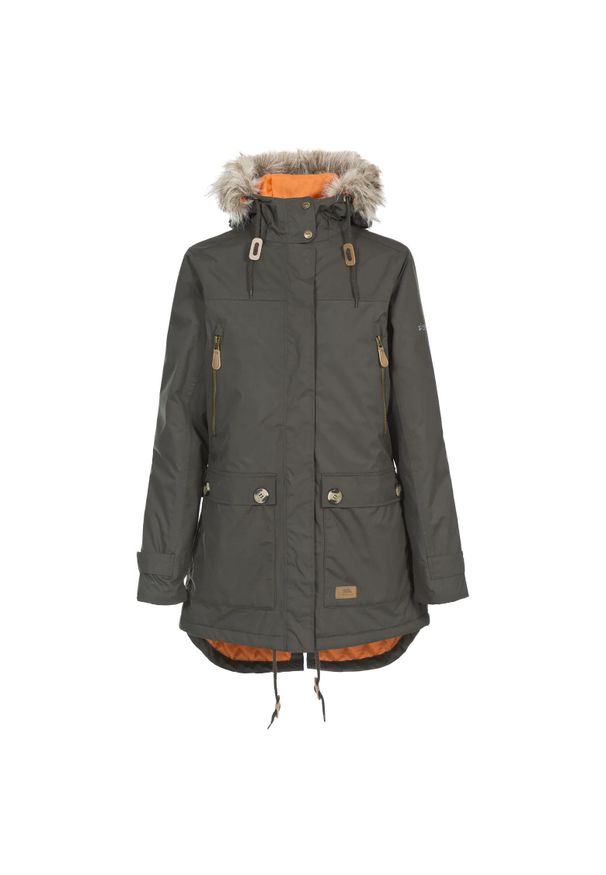 TRESPASS - Damska wodoodporna kurtka z kapturem Trespass Clea. Typ kołnierza: kaptur. Kolor: zielony, brązowy, wielokolorowy