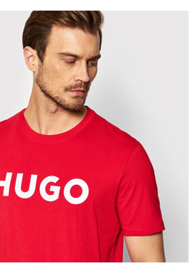 Hugo T-Shirt Dulivio 50467556 Czerwony Regular Fit. Kolor: czerwony. Materiał: bawełna