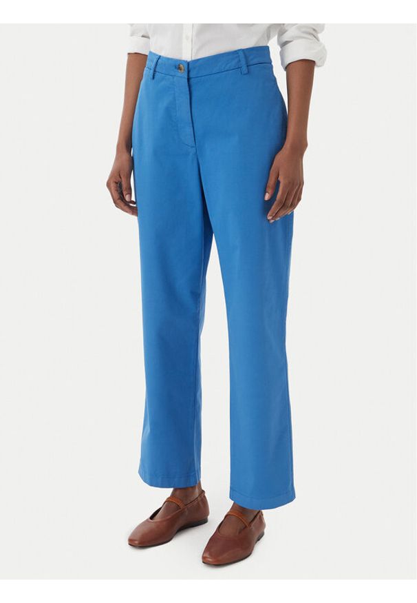 TOMMY HILFIGER - Tommy Hilfiger Chinosy WW0WW49647 Niebieski Slim Fit. Kolor: niebieski. Materiał: bawełna