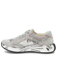 Szare Sneakersy Laura Vita Eleganckie Obuwie Damskie. Zapięcie: sznurówki. Kolor: szary. Szerokość cholewki: normalna. Wzór: aplikacja, kwiaty, nadruk. Styl: elegancki #4