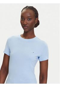 Tommy Jeans T-Shirt Linear DW0DW21164 Błękitny Slim Fit. Kolor: niebieski. Materiał: bawełna #4