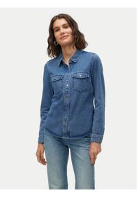 Vero Moda Koszula jeansowa Jennie 10313726 Granatowy Regular Fit. Kolor: niebieski. Materiał: bawełna #1