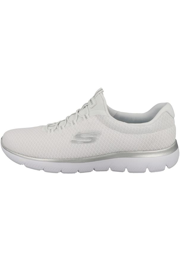 skechers - Buty do chodzenia damskie Skechers Summits. Zapięcie: sznurówki. Kolor: biały. Materiał: materiał, syntetyk. Szerokość cholewki: normalna. Sport: turystyka piesza