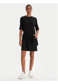 Armani Exchange Sukienka codzienna XW000825 AF10356 UC001 Czarny Regular Fit. Okazja: na co dzień. Kolor: czarny. Materiał: bawełna. Typ sukienki: proste. Styl: casual #4