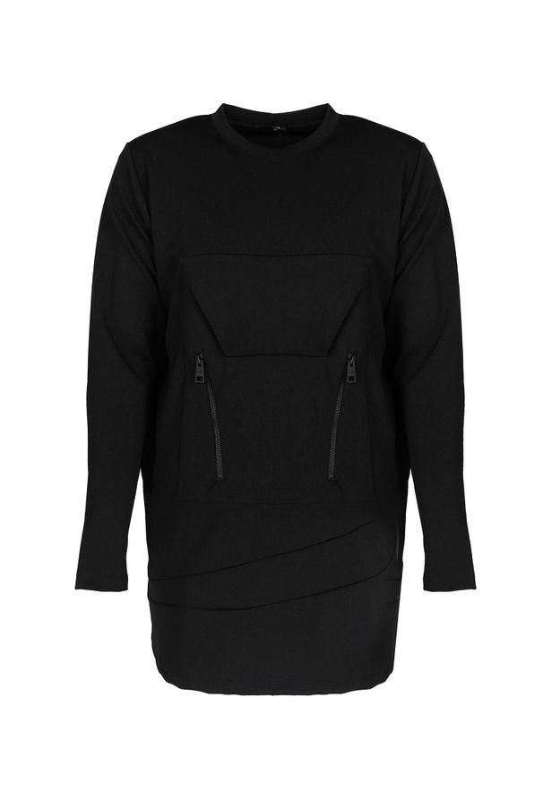 La Haine Inside Us Bluza "Crazaay" | A2208 | CRAZAAY | Mężczyzna | Czarny. Kolor: czarny. Materiał: wiskoza, elastan, nylon. Długość: długie. Wzór: aplikacja