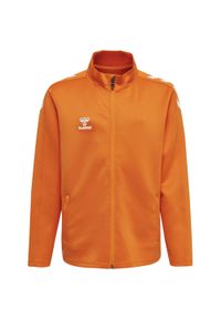 Dziecięca bluza dresowa zapinana na zamek Hummel Core XK. Kolor: żółty, pomarańczowy, wielokolorowy. Materiał: dresówka