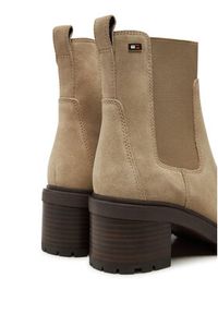 TOMMY HILFIGER - Tommy Hilfiger Sztyblety FW0FW08429 Beżowy. Kolor: beżowy. Materiał: skóra, zamsz #5