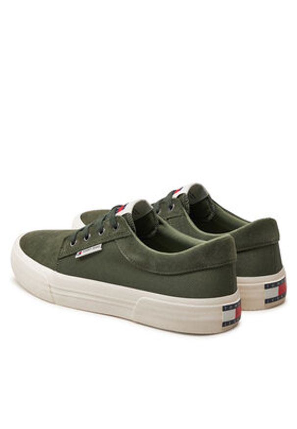 Tommy Jeans Tenisówki Tjm Vulc. Skate Derby EM0EM01427 Zielony. Kolor: zielony. Materiał: zamsz, skóra