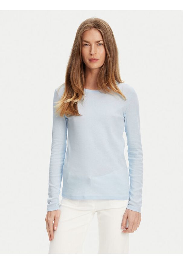 United Colors of Benetton - United Colors Of Benetton Bluzka 3GA2E16F9 Błękitny Regular Fit. Kolor: niebieski. Materiał: bawełna