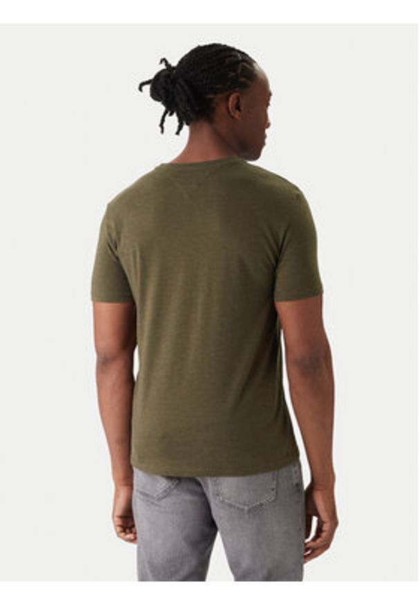 Tommy Jeans T-Shirt Jaspe DM0DM20363 Zielony Slim Fit. Kolor: zielony. Materiał: bawełna
