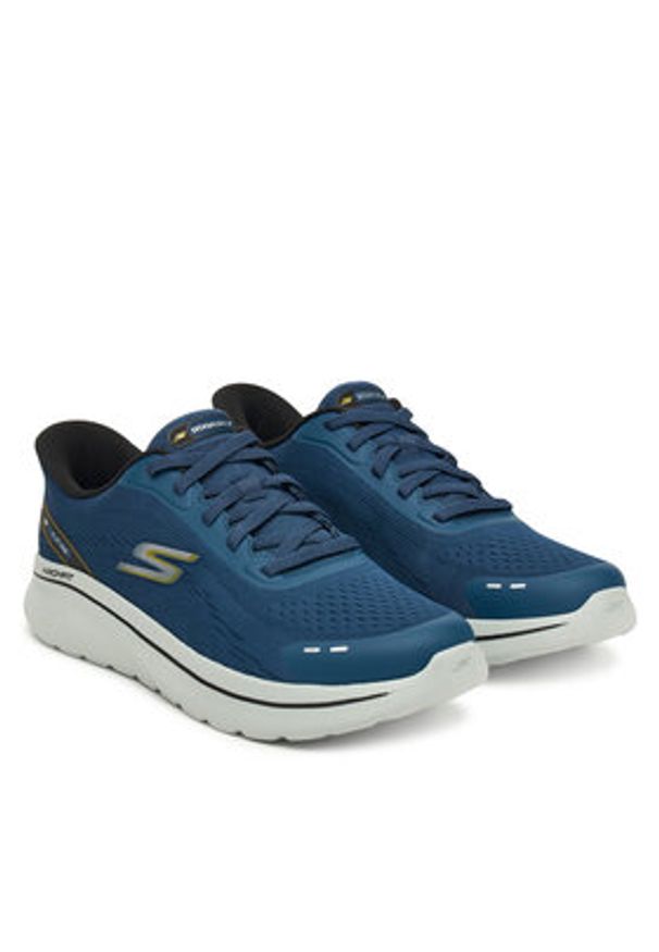 skechers - Skechers Sneakersy Go Walk Arch Fit N-Joy 217075 NVY Granatowy. Kolor: niebieski. Materiał: materiał