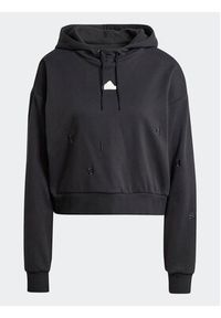Adidas - adidas Bluza Embroidered IT1521 Czarny Loose Fit. Kolor: czarny. Materiał: bawełna #5