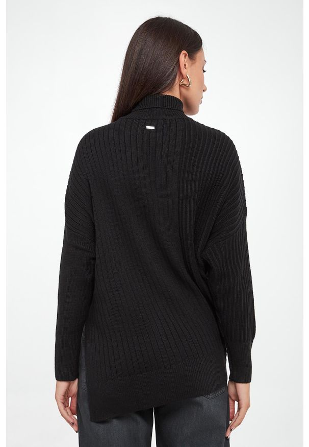 Armani Exchange - Golf damski wełniany ARMANI EXCHANGE. Typ kołnierza: golf. Materiał: wełna