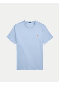 Polo Ralph Lauren T-Shirt 710740727080 Błękitny Slim Fit. Typ kołnierza: polo. Kolor: niebieski. Materiał: bawełna #5