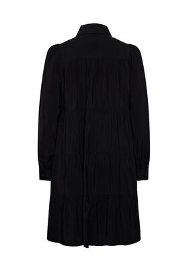 YAS Sukienka koszulowa Pala 26030720 Czarny Loose Fit. Kolor: czarny. Materiał: wiskoza. Typ sukienki: koszulowe