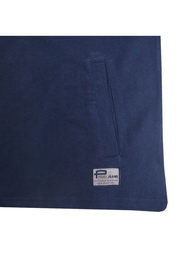 Lekka i Cienka Bluza z Kapturem (Kangurka) - Pako Jeans - Niebieska. Typ kołnierza: kaptur. Kolor: niebieski. Materiał: bawełna. Sezon: wiosna, lato