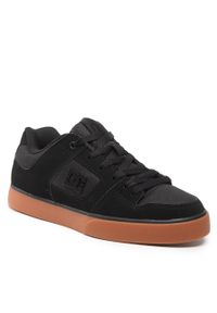 Sneakersy DC Pure 300660 Black/Gum (Bgm). Kolor: czarny. Materiał: skóra, zamsz