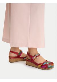 Laura Vita Sandały Facscineo 02 Czerwony. Kolor: czerwony. Materiał: skóra #4