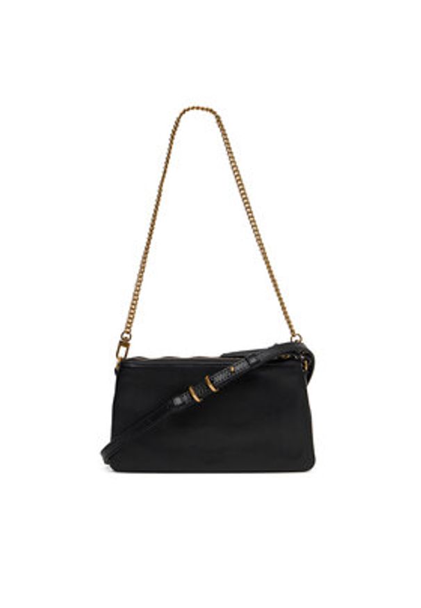 Pinko - PINKO Torebka Double Mini Al 25-26 PLTT 105359 A0QO Czarny. Kolor: czarny. Materiał: skórzane