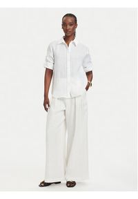 Marella Koszula Girello 2615111122 Biały Regular Fit. Kolor: biały. Materiał: len #5