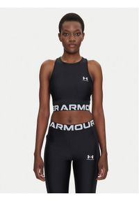Under Armour Koszulka techniczna HeatGear 1388694 Czarny Slim Fit. Kolor: czarny. Materiał: syntetyk