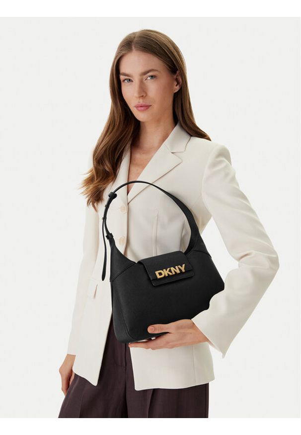 DKNY Torebka R523KL20 Czarny. Kolor: czarny. Materiał: skórzane