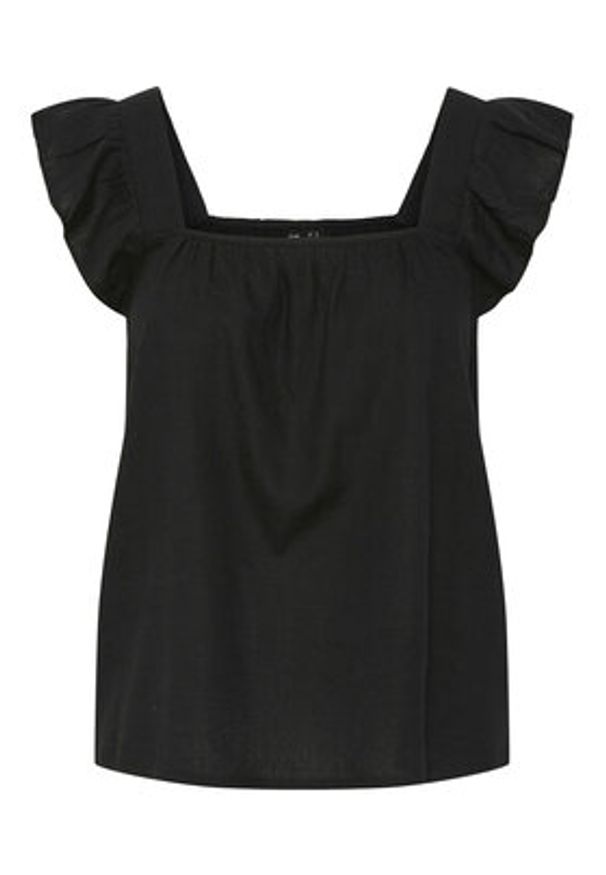 Pieces Bluzka Pia 17154740 Czarny Regular Fit. Kolor: czarny. Materiał: wiskoza