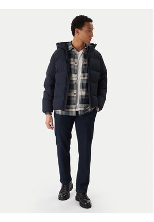 TOMMY HILFIGER - Tommy Hilfiger Kurtka puchowa MW0MW40616 Granatowy Regular Fit. Kolor: niebieski. Materiał: syntetyk