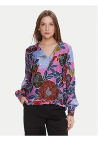 LOLA CASADEMUNT Koszula MF2515003 Fioletowy Loose Fit. Kolor: fioletowy. Materiał: wiskoza #6