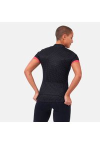 Koszulka rowerowa damska Odlo Stand-up collar ESSENTIAL rozpinana. Kolor: czarny