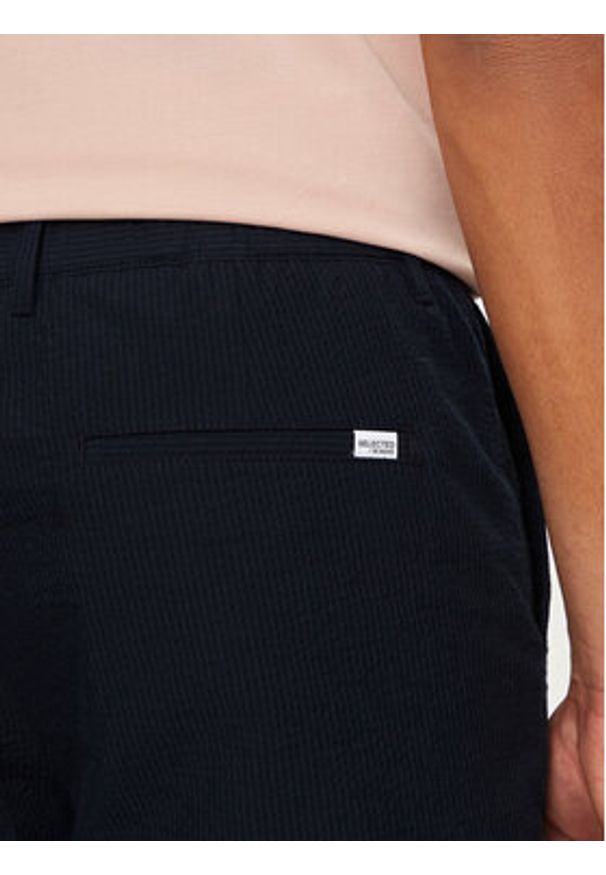 Selected Homme Szorty materiałowe Slhregular-Karl 16092367 Granatowy Regular Fit. Kolor: niebieski. Materiał: bawełna