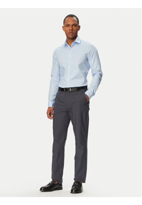 Calvin Klein Koszula LV019EU006 Niebieski jasny Slim Fit. Kolor: niebieski. Materiał: bawełna