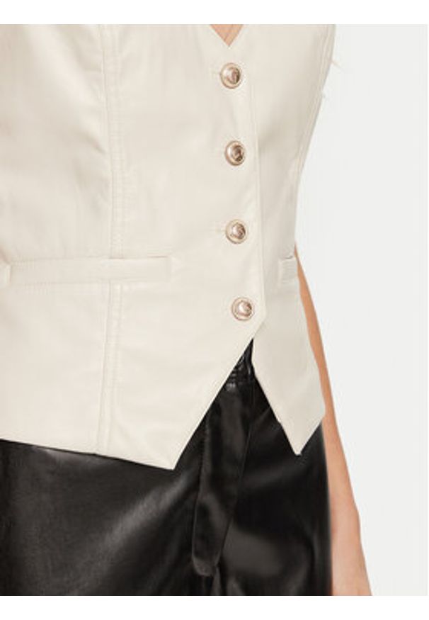 Guess Kamizelka W4BH88 WF8P0 Beżowy Regular Fit. Kolor: beżowy. Materiał: skóra