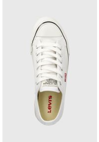 Levi's® - Levi's tenisówki dziecięce kolor biały. Okazja: na spotkanie biznesowe. Nosek buta: okrągły. Kolor: biały. Materiał: włókno. Obcas: na platformie. Styl: biznesowy #3