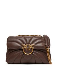 Pinko - PINKO Torebka Love Puff Classic Cl 100038 A1EX Brązowy. Kolor: brązowy. Materiał: skórzane