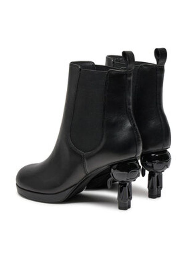 Karl Lagerfeld - KARL LAGERFELD Botki KL39044 Czarny. Kolor: czarny. Materiał: skóra